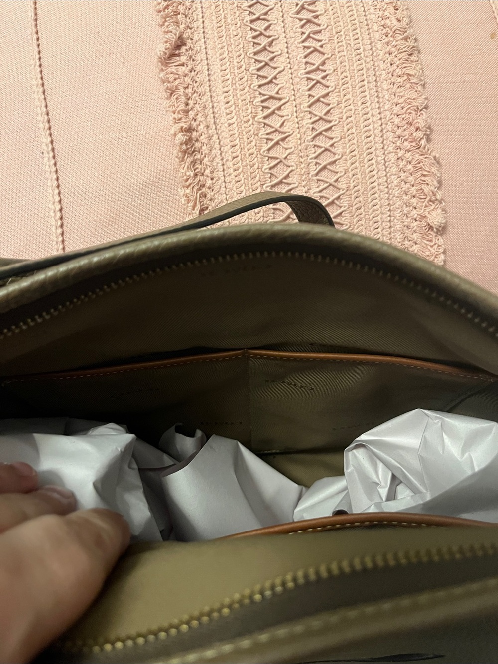 Coach Brown Pebbled Leather Shoulder Bag - Picture 8 of 8